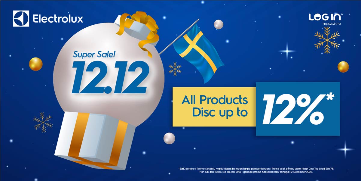 Promo HARBOLNAS 12.12  ELECTROLUX - Login Megastore